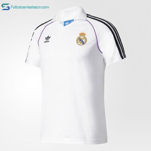 Polo Real Madrid 2017/18 Blanco Negro